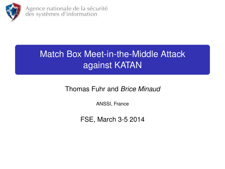 match box meet in the middle attack against katan