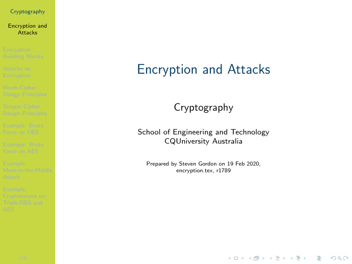 encryption and attacks