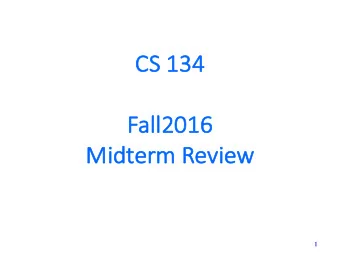 CS  CS 134  134  Fa  Fall2016  Mi  Midterm  rm Re  Review  1  Co  Comp  mputer  r Se  Securi  rity: