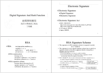 Electronic Signature  Electronic Signature  El  Electronic Signature  t  i Si  t  Digital