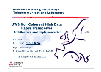 UWB Non-Coher  UWB Non-  Coherent High Data  ent High Data  UWB Non-Coher  UWB Non-  Coherent High