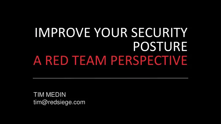 improve your security