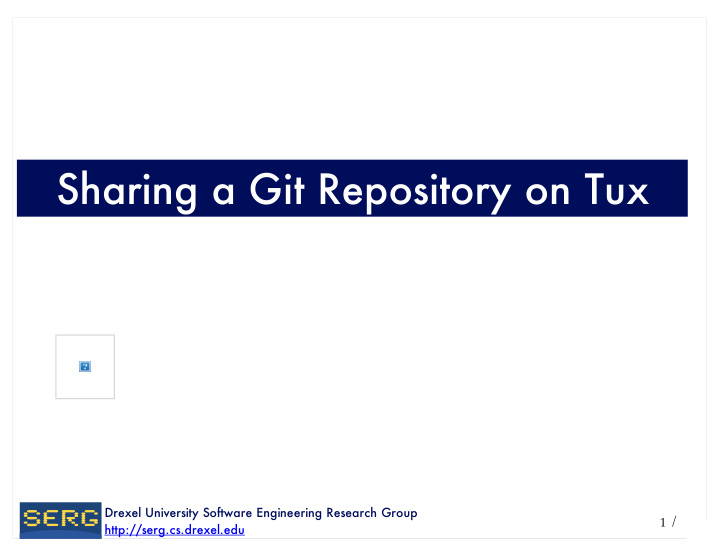 sharing a git repository on tux