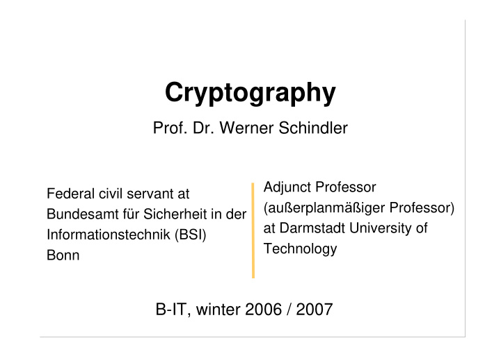 cryptography