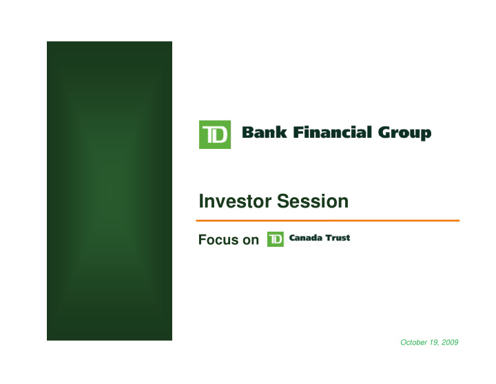 investor session