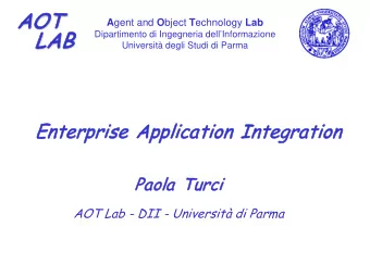 AOT A gent and O bject T echnology Lab  LA  LAB  Dipartimento di Ingegneria dellInformazione