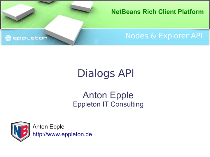 dialogs api