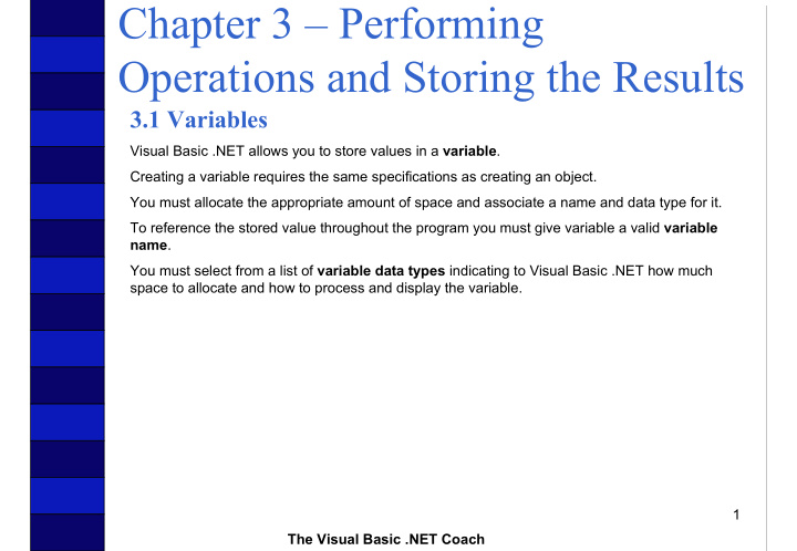 chapter 3 performing operations and storing the results