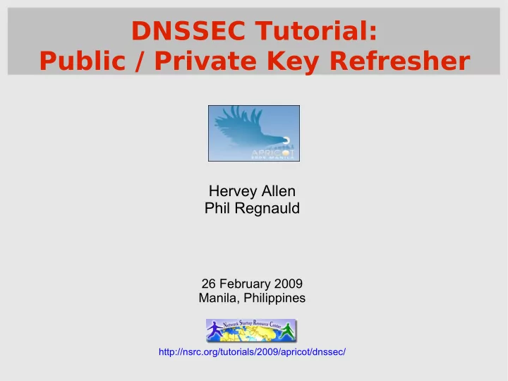 dnssec tutorial public private key refresher