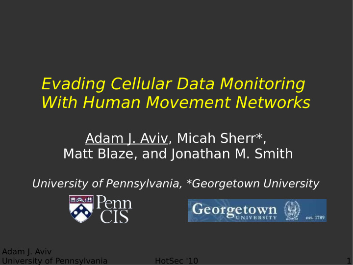 evading cellular data monitoring with human movement