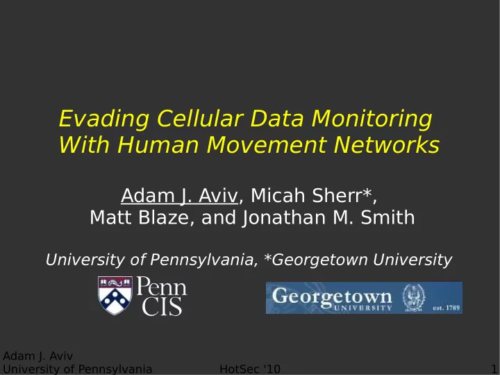 evading cellular data monitoring with human movement