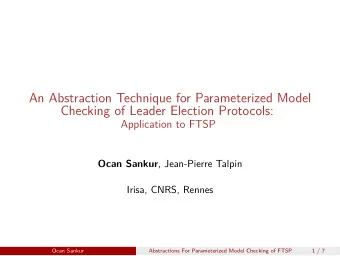 An Abstraction Technique for Parameterized Model  Checking of Leader Election Protocols:
