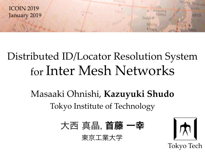for inter mesh networks