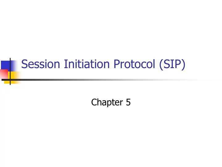 session initiation protocol sip