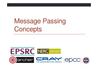 Message Passing  Concepts  Message Passing Model  The message passing model is based on the