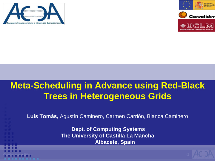 meta scheduling in advance using red black trees in