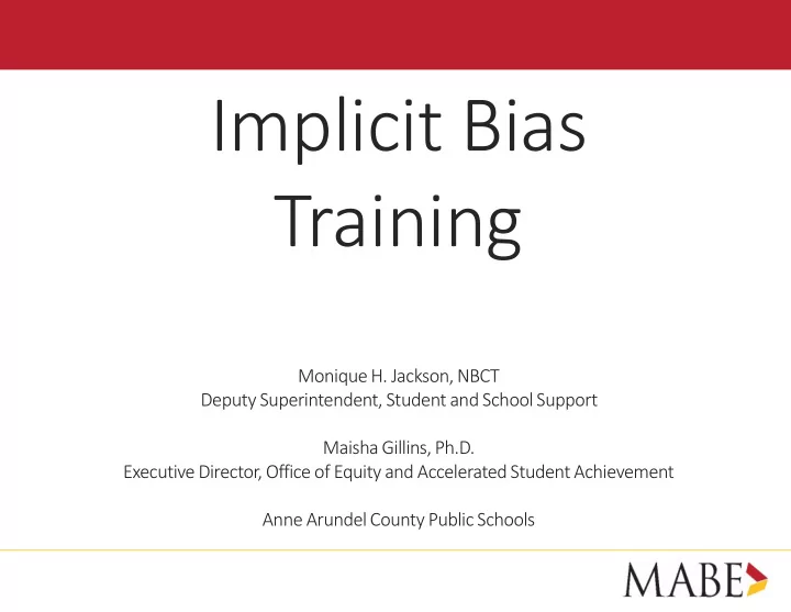 implicit bias training