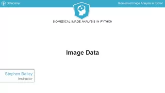 Image Data  Stephen Bailey  Instructor  DataCamp  Biomedical Image Analysis in Python  Biomedical