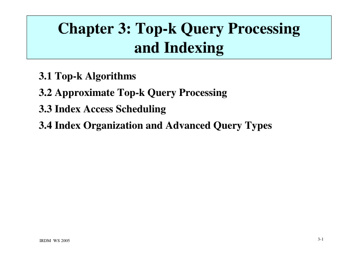 chapter 3 top k query processing and indexing