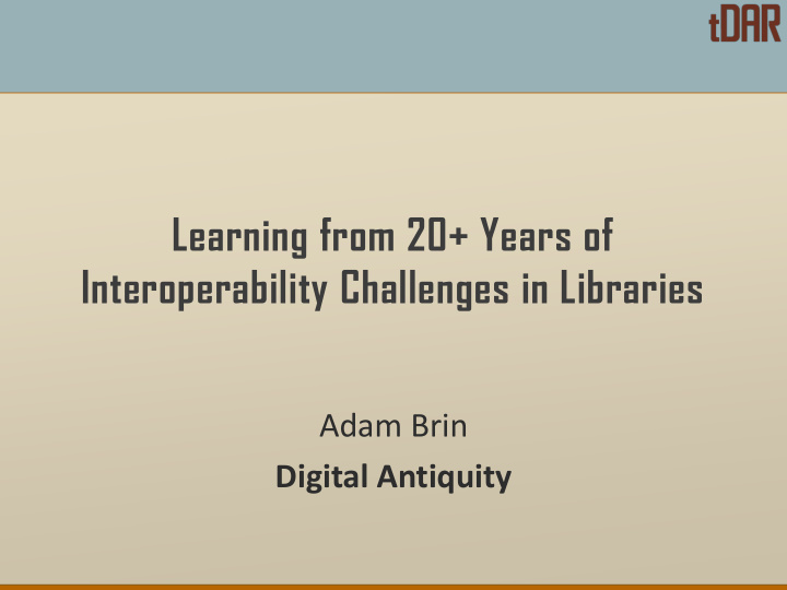 interoperability challenges in libraries