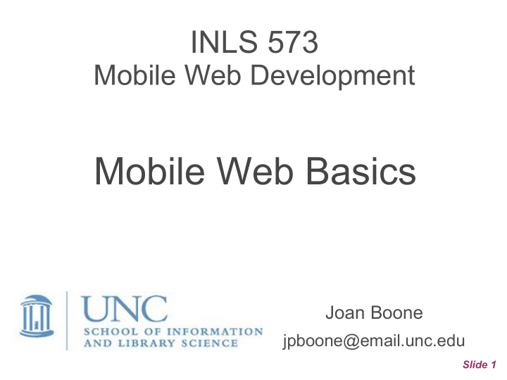 mobile web basics