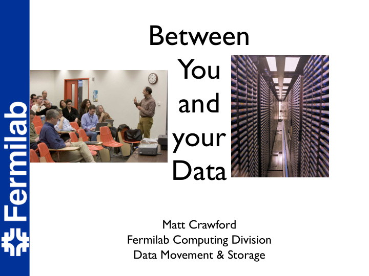 between you and your data