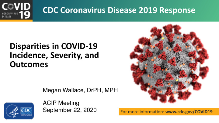 cdc coronavirus disease 2019 response disparities in