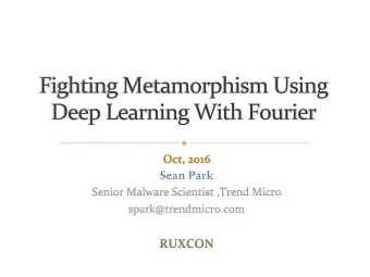 RUXCON   Courtesy  of  google  images    Metamorphic  template  with