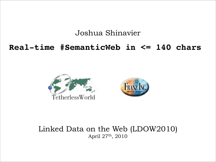 real time semanticweb in 140 chars