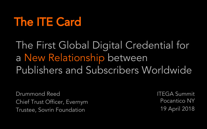 the ite card