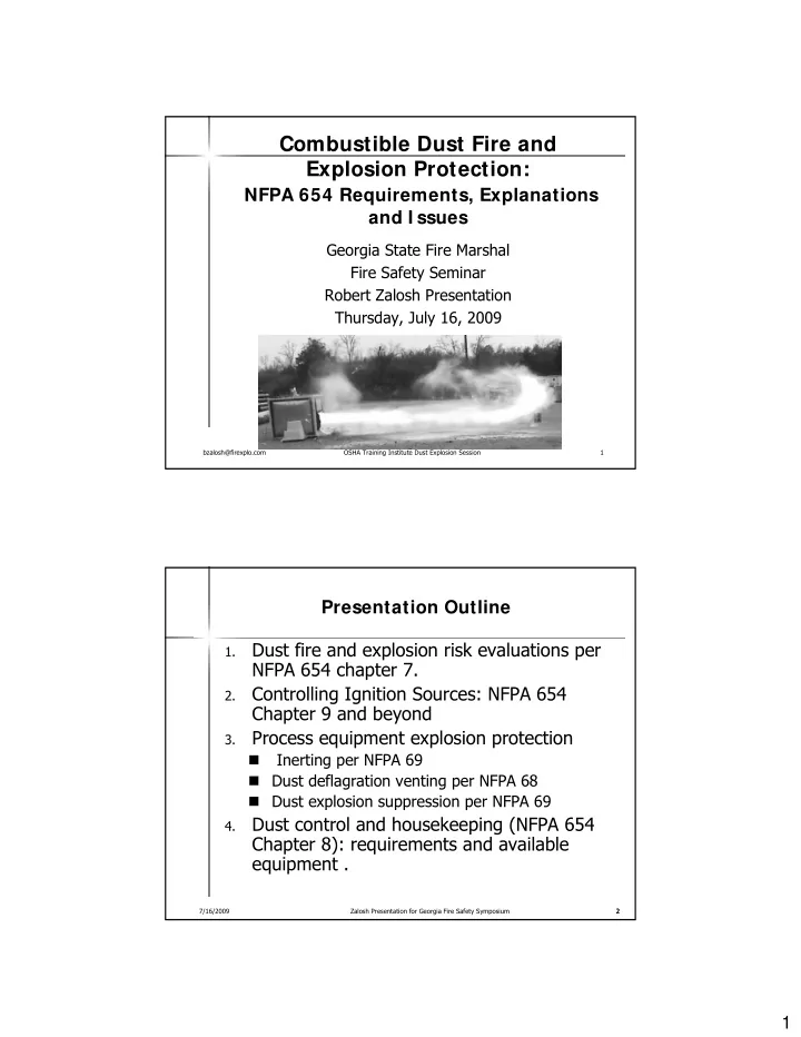 combustible dust fire and explosion protection