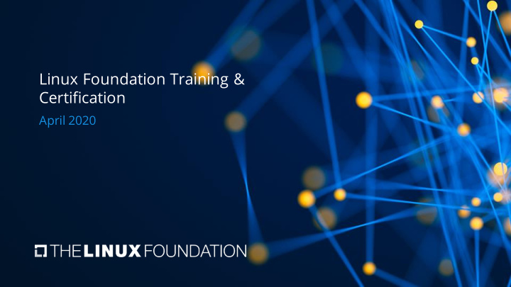 linux foundation training certification
