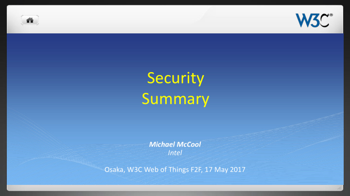 security summary