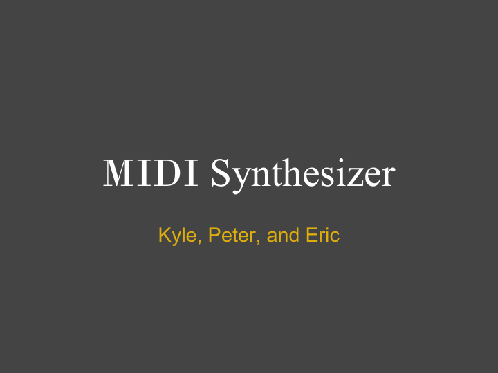 midi synthesizer