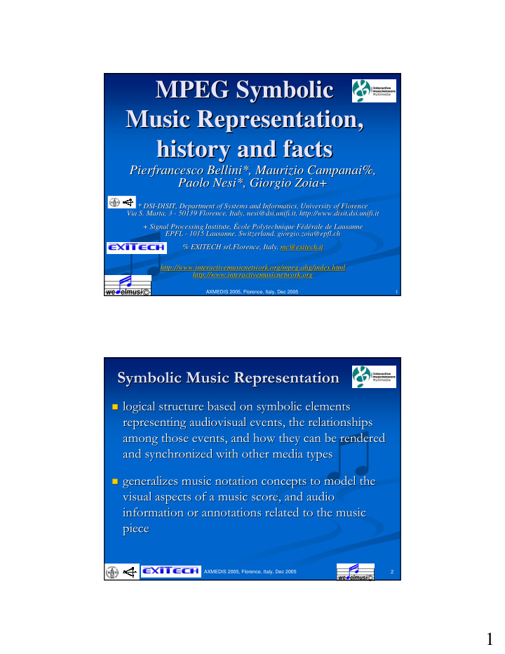 mpeg symbolic mpeg symbolic music representation music