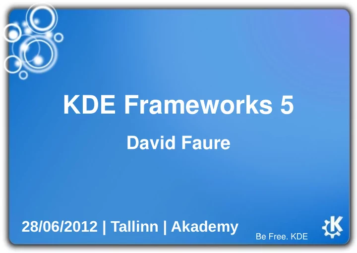 kde frameworks 5