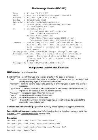 The Message Header (RFC 822)  Date     :  27 Aug 76 0932 PDT  From     :  Ken Davis