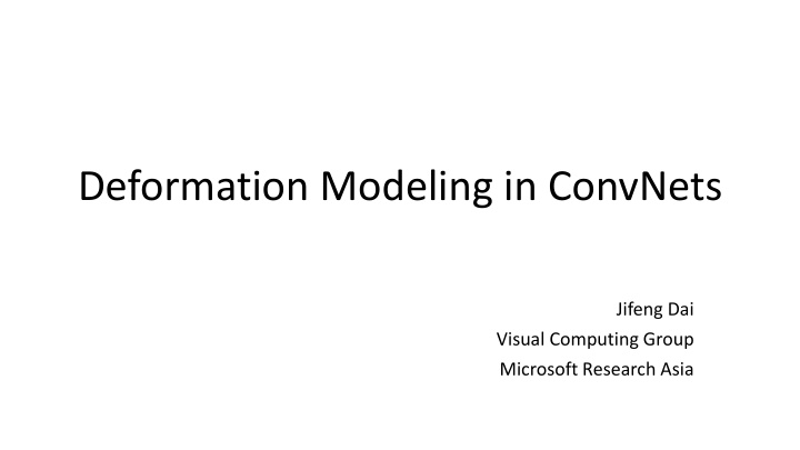 deformation modeling in convnets