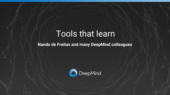 tools that learn