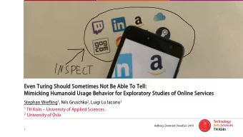 Ev  Even Turing Sho  Shoul  uld So  Sometimes No  Not Be  Be Ab  Able To  To Te  Tell:  Mi