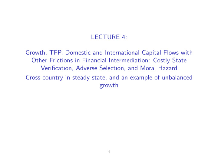 lecture 4 growth tfp domestic and international capital