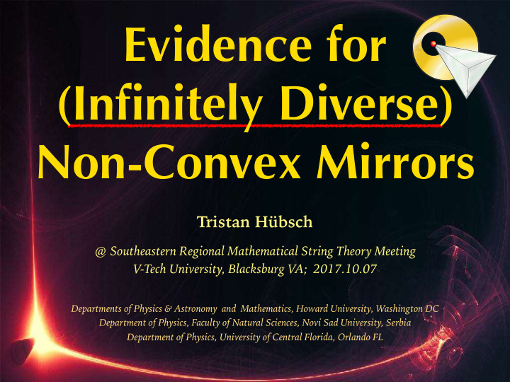 evidence for infinitely diverse non convex mirrors