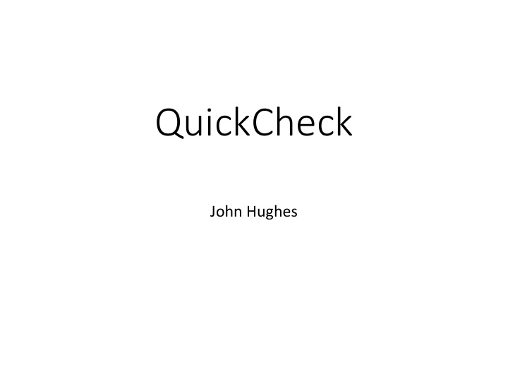 quickcheck