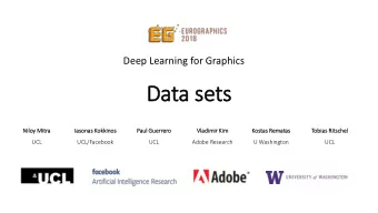 Data sets  Niloy Mit  Ni  Mitra  Ias  asonas Kok  okkin  inos  os  Pau  aul  l Gu  Guer  errero  Vl