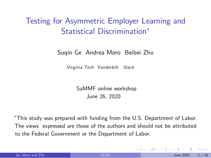 testing for asymmetric employer learning and