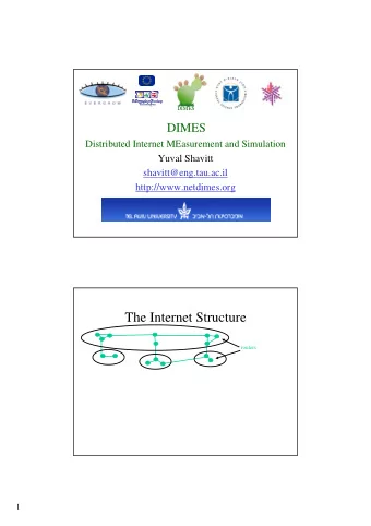 The Internet Structure  routers  1  The Internet Structure The AS graph  The Internet Structure The