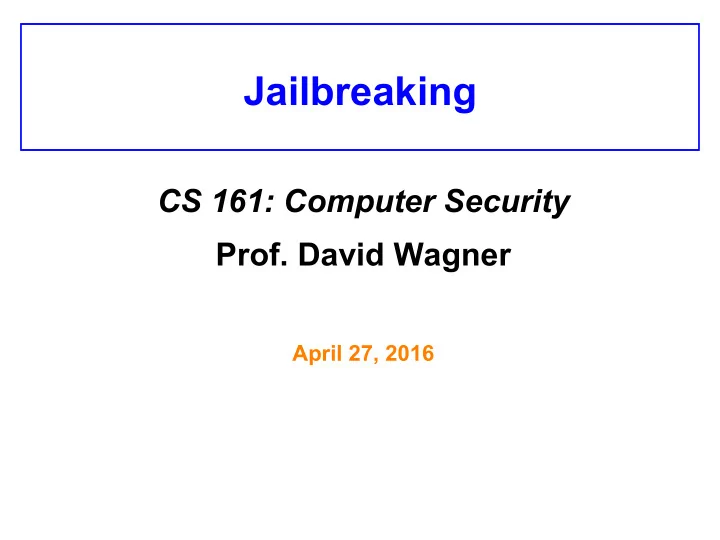jailbreaking