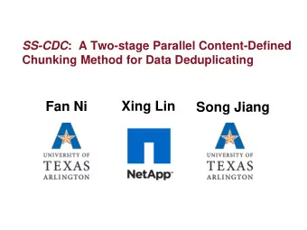 Xing Lin  Song Jiang  Cluster and Internet Computing Laboratory  Wayne State University  Data is