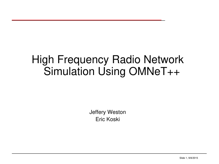simulation using omnet
