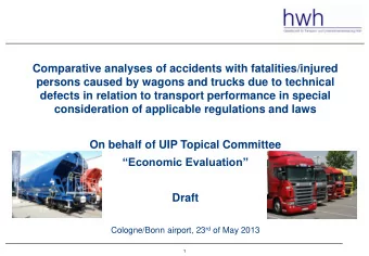 defects in relation to transport performance in special  consideration of applicable regulations